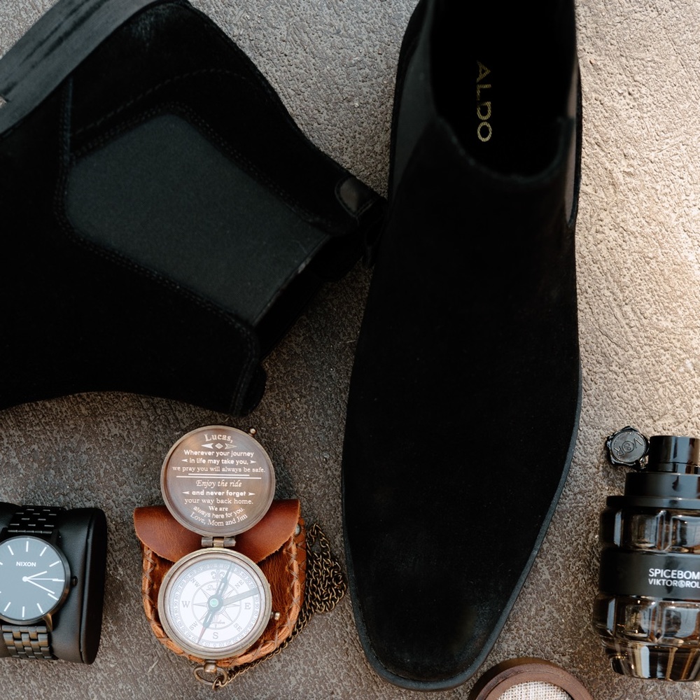 Aldo Black Suede Men’s Chelsea Boots Gem